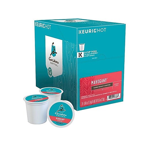 Caribou Mahogany Coffee Keurig® KCup® Pods, Dark Roast, 24/Box (6990