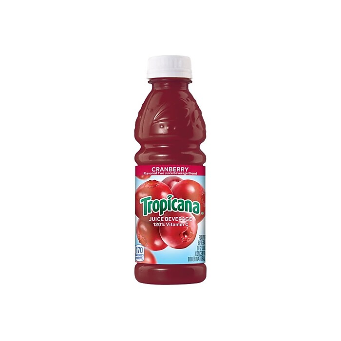 Tropicana 100% Cranberry Juice, 10 oz., 24/Carton (TRO000838