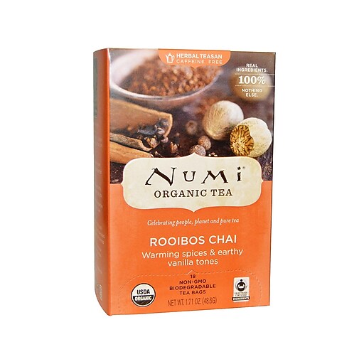 Numi Rooibos Chai Tea Bags, 18/Box (10200) at Staples