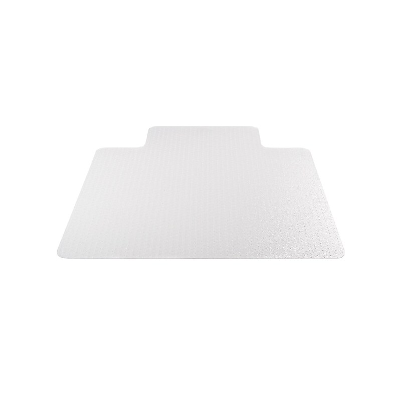 Deflect-O EconoMat Carpet Chair Mat with Lip, 45" x 53'', Low-Pile, Clear (CM11232) image 1