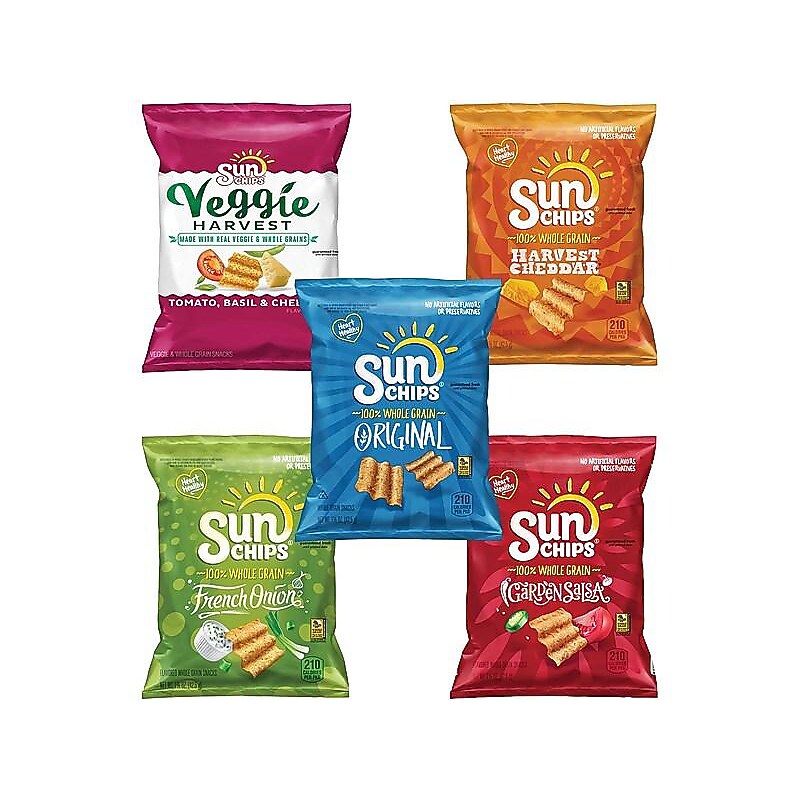 Sunchips Chips Variety Pack, 45 oz., 30/Carton (295-00009) image 1