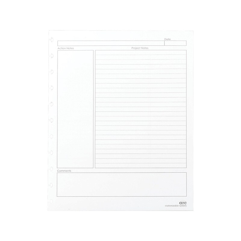 Staples Premium Arc Notebook System Refill Paper, 8.5" x 11", 50 Sheets, College Ruled, White (20021) image 1