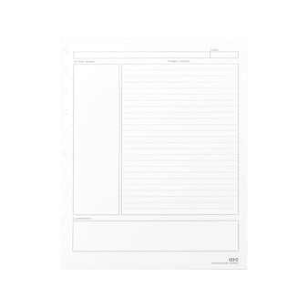 Staples Premium Arc Notebook System Refill Paper, 8.5" x 11", 50 Sheets, College Ruled, White (20021)