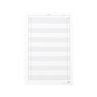 Staples To-Do Arc Notebook System Refill Paper, 5.5" x 8.5", 50 Sheets, Cornell Ruled, White (19994)