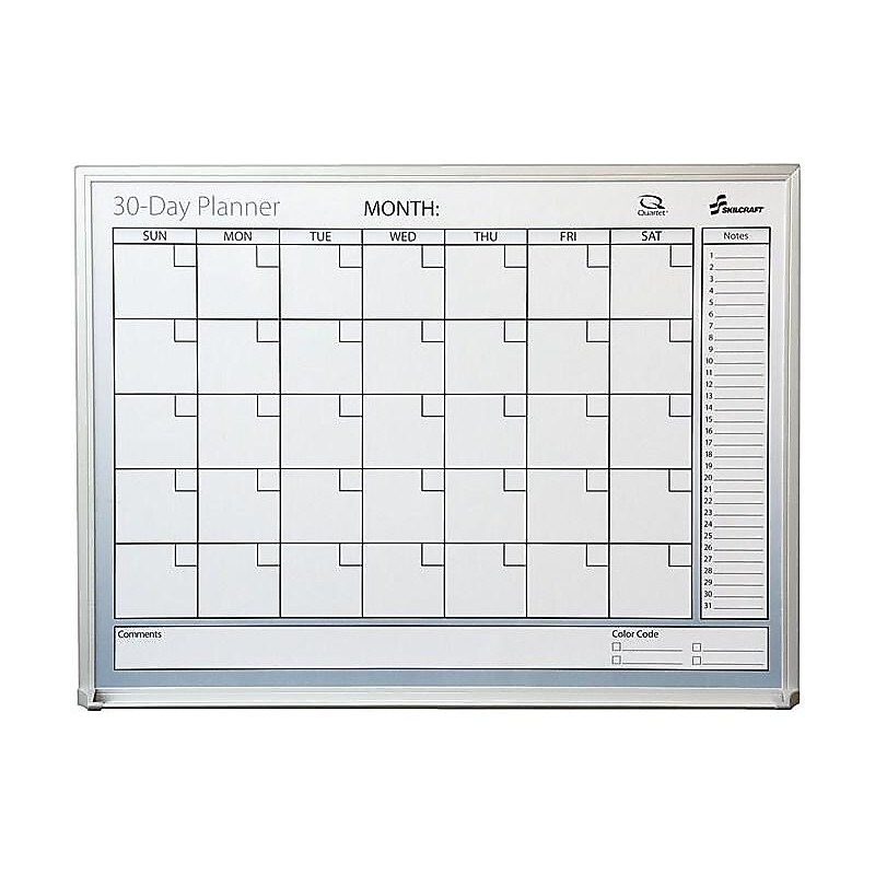 AbilityOne Skilcraft Quartet Dry-Erase Paint Planning Board, Aluminum Frame, 3' x 2' (NSN-2239896) image 1