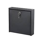 Safco Wall Mounted Steel Interoffice Mailbox, Black (4258BL)