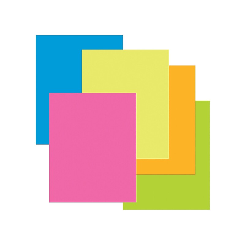 Pacon Poster Board, 28" x 22", Assorted Neon Colors, 25/Pack (PAC53051) image 1
