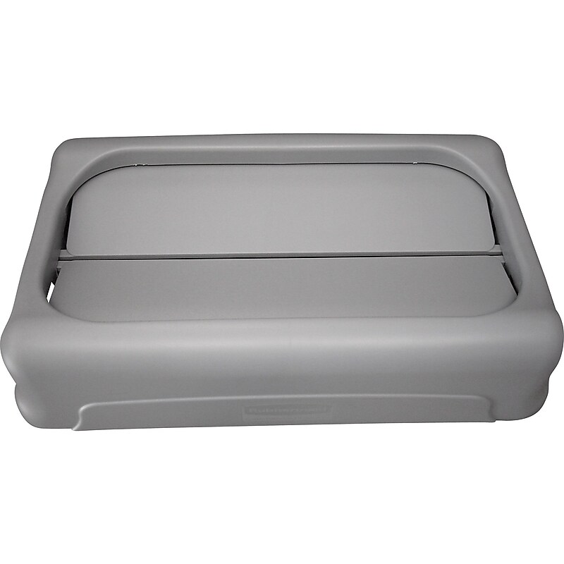 Rubbermaid Slim Jim Indoor Lid, Gray Plastic, 23 Gal. (FG267360GRAY) image 1