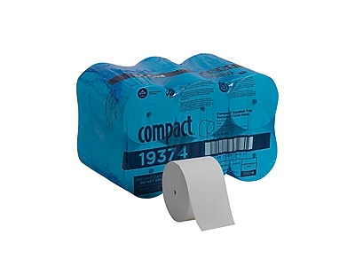 Georgia Pacific Professional Compact Coreless One-Ply Toilet Paper, Septic Safe, White, 3000 Sheets/Roll, 18 Rolls/Carton -GPC19374