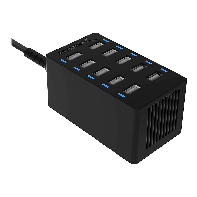 Sabrent 10-Port Charging Station, 60W, Black (AX-TPCS) image 1