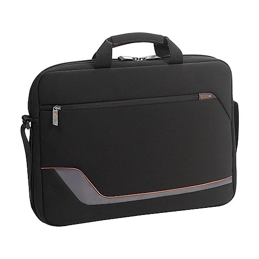 Urban Laptop Briefcase Solo Black//Orange