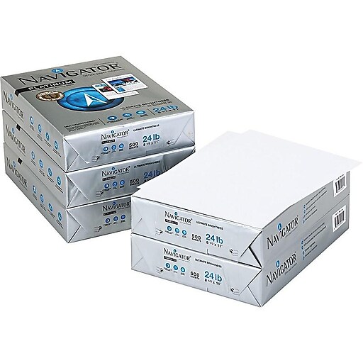 Navigator NPL11245R Platinum Paper 24-lb 8-1/2 X 11 Bright White 500 Sheets for sale online