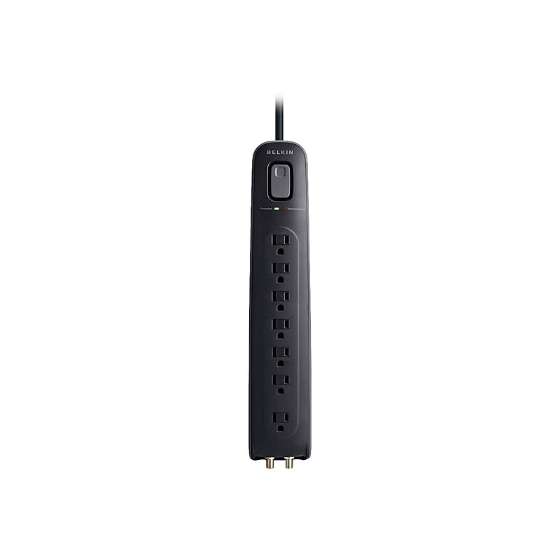 Belkin Ultimate 7-Outlet Surge Protector, 4' Cord (BV107030-04-BLK) image 1