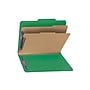 Smead Pressboard Classification Folders with SafeSHIELD Fasteners, 2" Expansion, Letter Size, 2 Dividers, Green, 10/Box  (14033)~#|#~sp43812371_sc7