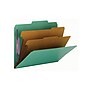 Smead Pressboard Classification Folders with SafeSHIELD Fasteners, 2" Expansion, Letter Size, 2 Dividers, Green, 10/Box  (14033)~#|#~sp43812372_sc7