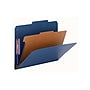 Smead Classification Folders with SafeSHIELD Fasteners, 2" Expansion, Letter Size, 1 Divider, Dark Blue, 10/Box (13732)~#|#~sp43812400_sc7