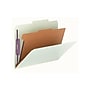 Smead Classification Folders with SafeSHIELD Fasteners, 2" Expansion, Letter Size, 1 Divider, Green/Gray, 10/Box (13776)~#|#~sp43812413_sc7