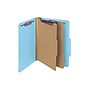 Smead Pressboard Classification Folders with SafeSHIELD Fasteners, 2" Expansion, Letter Size, 2 Dividers, Blue, 10/Box  (14030)~#|#~sp43812420_sc7