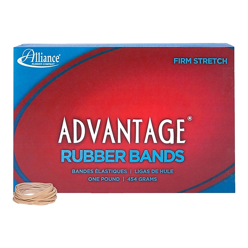 Alliance Rubber Advantage Multi-Purpose #12 Rubber Bands, 1.75" x 0.0625", Natural Crepe, 2500/Pack (26125) image 1