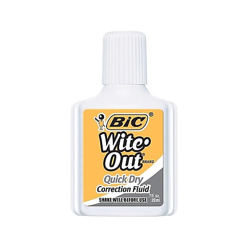 BIC® Wite-Out® Brand Quick Dry Correction Fluid, White, Each at ...