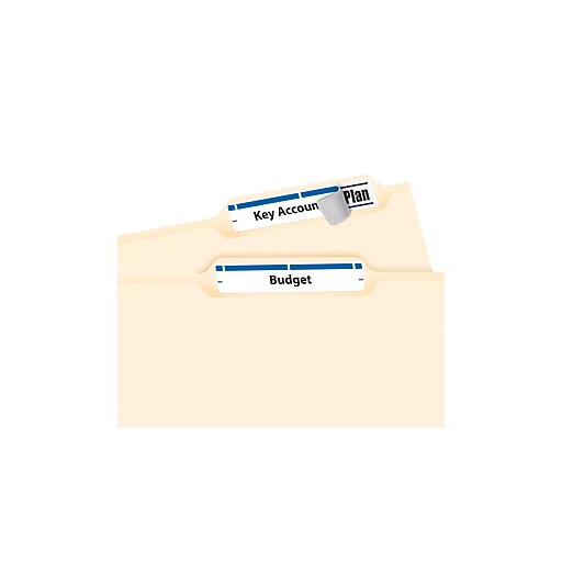 Avery® Blue Permanent File Folder Labels with TrueBlock, 1,500/Pack