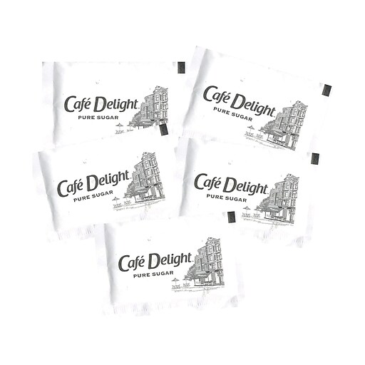 返金Sugar Cafe Delight Sugar Packets, 1000/Carton (SUG45470) | Staples