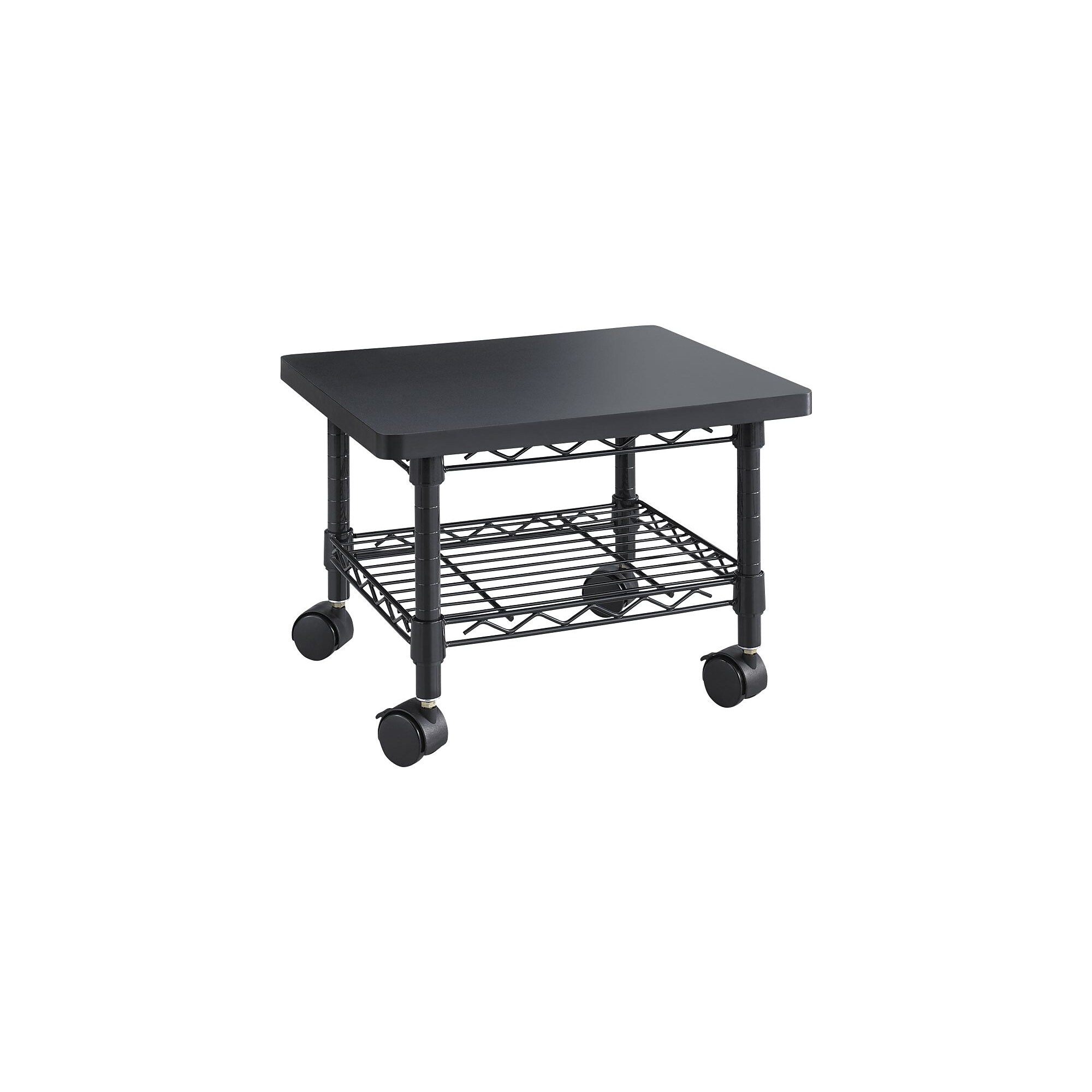 Safco Under-Desk Mixed Materials Mobile Printer Stand with Lockable Wheels, Black (5206BL) Sansujyuku sansujyuku.com