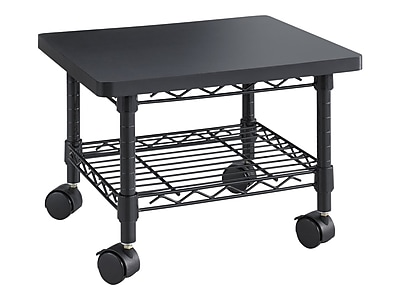 Safco Under-Desk Mixed Materials Mobile Printer Stand with Lockable Wheels, Black (5206BL) Sansujyuku sansujyuku.com