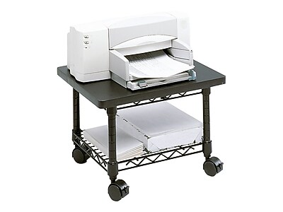 Safco Under-Desk Mixed Materials Mobile Printer Stand with Lockable Wheels, Black (5206BL) Sansujyuku sansujyuku.com