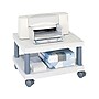 Safco Wave 2-Shelf Plastic/Poly Mobile Printer Stand with Lockable Wheels, Light Gray/Charcoal (1861GR)~#|#~sp43812623_sc7