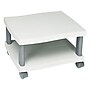 Safco Wave 2-Shelf Plastic/Poly Mobile Printer Stand with Lockable Wheels, Light Gray/Charcoal (1861GR)~#|#~sp43812624_sc7