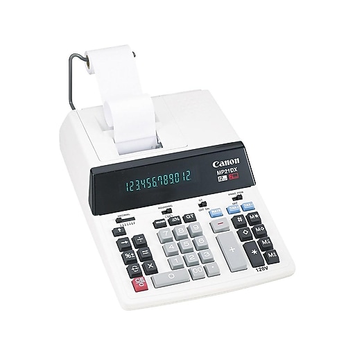 Canon CNMMP21DX 12Digit Desktop Calculator, Light Gray Staples