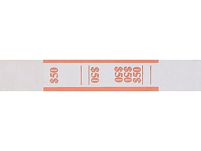 $50 Currency Band 400050 1000 Count Orange The Coin-Tainer Co Four Pack 