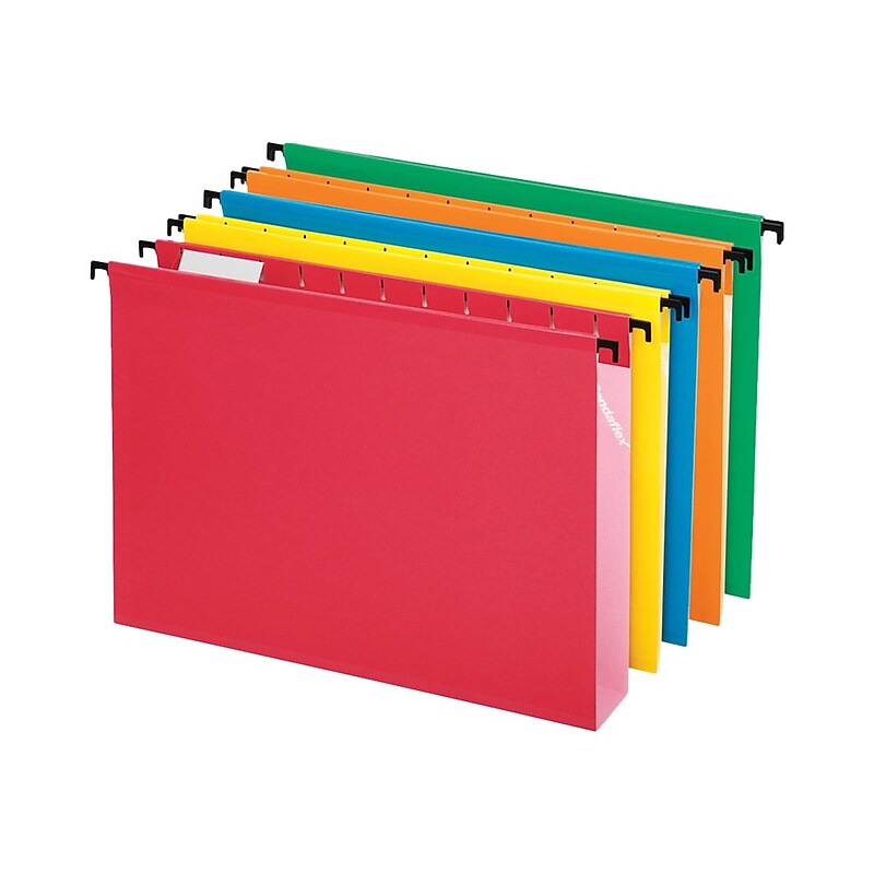 Pendaflex SureHook Hanging File Folders, Letter Size, Assorted Colors, 20/Box (PFX 6152x2 Asst) image 1