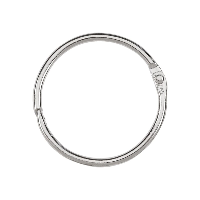 ACCO Book Rings, Silver, 100/Box (A7072204) image 1