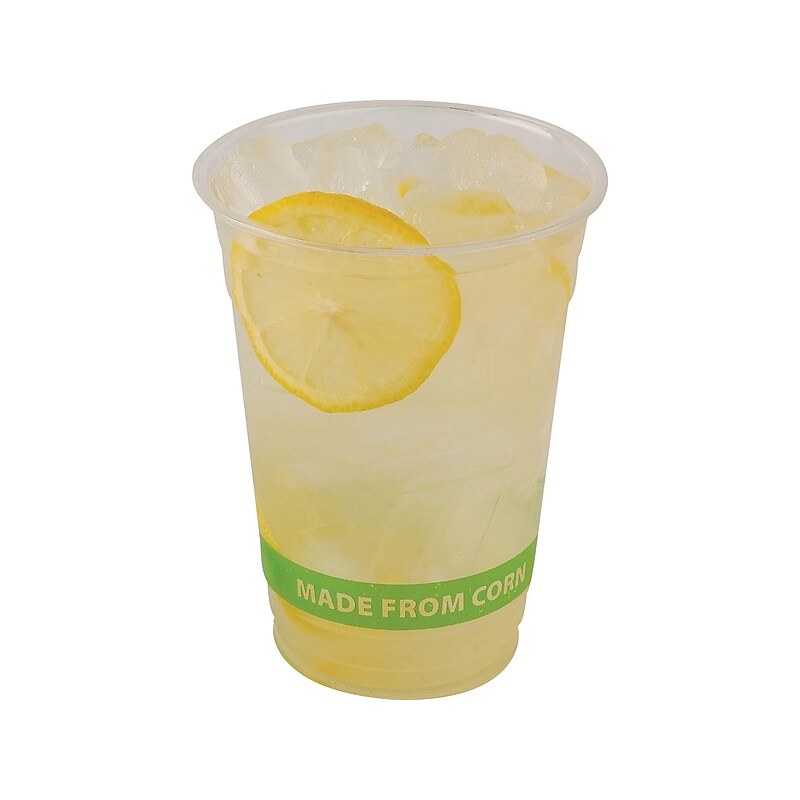 Eco-Products GreenStripe Cold Cups, 16 Oz., Transparent/Green, 50/Pack (EP-CC16-GS) image 1