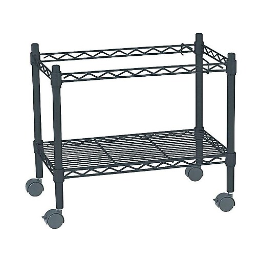 Safco Metal Mobile File Cart with Lockable Wheels, Black (5201BL) Staples