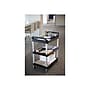 Rubbermaid 3-Shelf Plastic/Poly Mobile Utility Cart with Swivel Wheels, Black (FG342488BLA)~#|#~sp43813093_sc7
