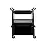Rubbermaid 2-Shelf Plastic/Poly Mobile Utility Cart with Swivel Wheels, Black (FG345700BLA)~#|#~sp43813102_sc7