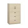 HON Brigade 600 Series 5-Drawer Lateral File Cabinet, Locking, Letter/Legal, Putty/Beige, 42"W (H695.L.L)~#|#~sp43813119_sc7