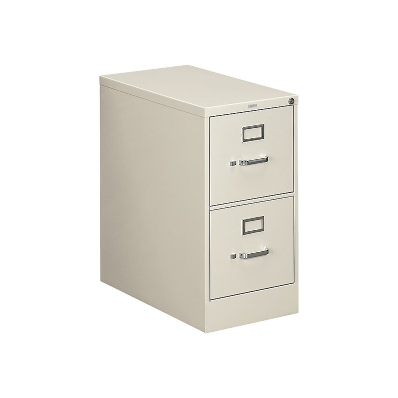 HON 310 Series 2-Drawer Vertical File Cabinet, Letter Size, Lockable, Gray, 26.5"D (H312.P.Q) image 1