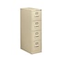 HON 310 Series 4-Drawer Vertical File Cabinet, Letter Size, Lockable, 52"H x 15"W x 26.5"D, Putty  (HON314PL)~#|#~sp43813129_sc7