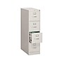 HON 310 Series 4-Drawer Vertical File Cabinet, Letter Size, Lockable, 52"H x 15"W x 26.5"D, Light Gray  (HON314PQ)~#|#~sp43813138_sc7
