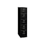 HON 310 Series 5-Drawer Vertical File Cabinet, Letter Size, Lockable, 60"H x 15"W x 26.5"D, Black (HON315PP)~#|#~sp43813140_sc7