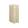 HON 310 Series 4-Drawer Vertical File Cabinet, Legal Size, Lockable, 52"H x 18.25"W x 26.5"D, Putty (HON314CPL)~#|#~sp43813153_sc7