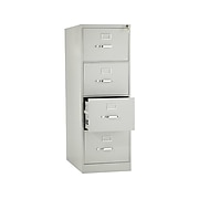 HON 310 Series 4-Drawer Vertical File Cabinet, Locking, Legal, Gray, 26.5"D (H314C.P.Q)