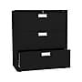 HON Brigade 600 Series 3-Drawer Lateral File Cabinet, Locking, Letter/Legal, Black, 36"W (H683.L.P)~#|#~sp43813178_sc7