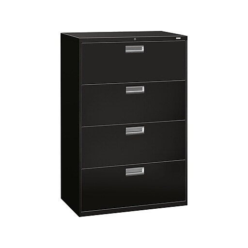 Shop Staples For Hon Brigade 4 Drawer Lateral File Black Letter