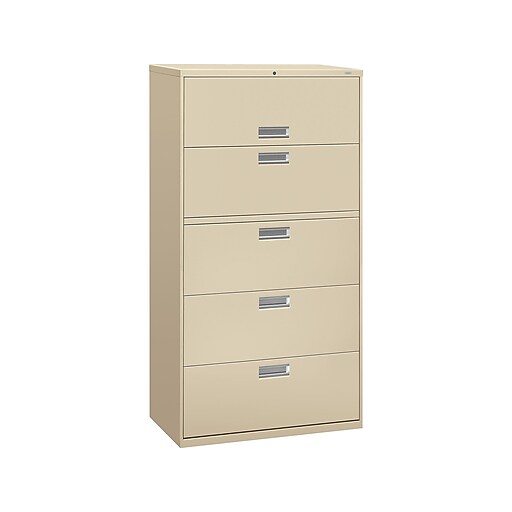 Shop Staples For Hon Brigade 5 Drawer Lateral File Putty Beige
