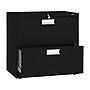 HON Brigade 600 Series 2-Drawer Lateral File Cabinet, Locking, Letter/Legal, Black, 30"W (H672.L.P)~#|#~sp43813204_sc7